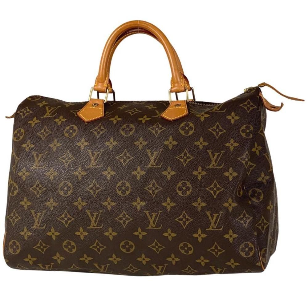 Louis Vuitton Speedy 35 Boston Bag Commuter Handbag Monogram Brown